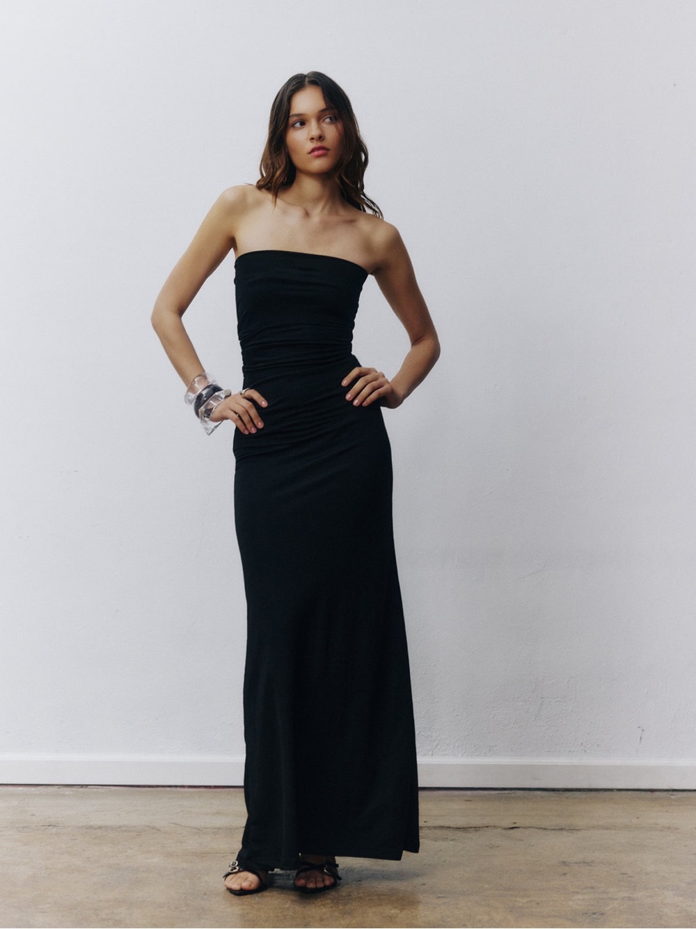 NWT Selvi The Label | Kaia Black Strapless Dress in US M - Picture 3 of 10